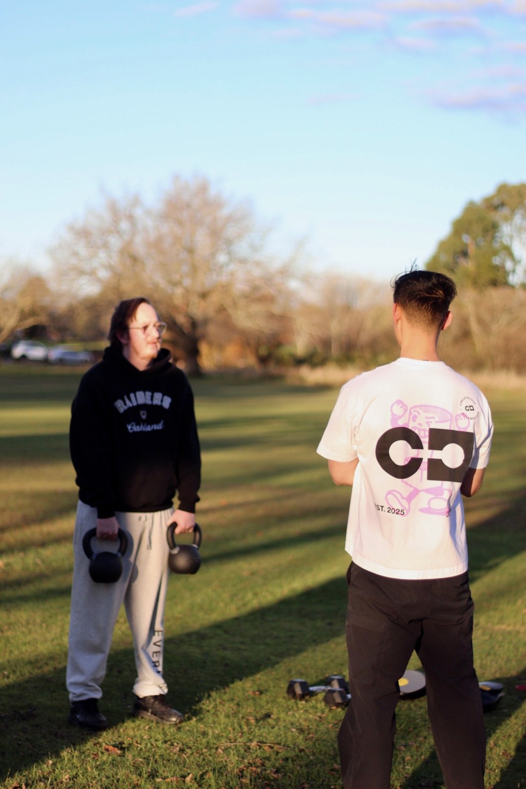 A golden-hour outdoor kettlebell session around Ballarat